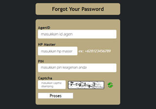 lupa password web topup duta pulsa